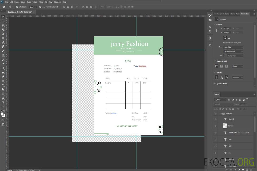 Modèle de facture de magasin de mode template